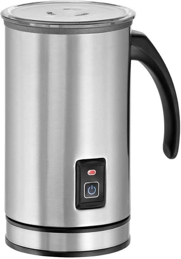 MBH - Espumador de leche profesional INOX para hostelería. Batidora espumadera eléctrica industrial automática de acero inoxidable para bar y restaurante.