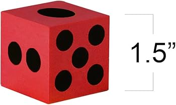 Amazon.com: ArtCreativity Foam Dice for Kids, Bulk Set of 48, 1.5