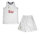 adidas Real Madrid Basketball Kinder Trikot Set Minikit 2015/16, Weiß/Gelb/Rot, 176, 4056558534777