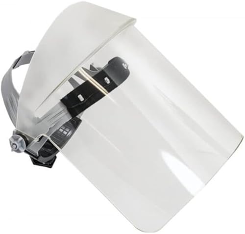 Oberon Clear Polycarbonate Face Shield - Heat Resistant - Ratchet Headgear - Face-Fit Faceshield