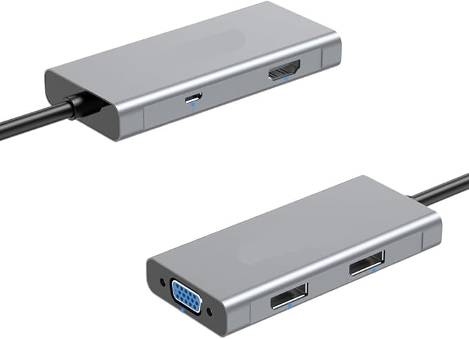 Hub 4 en 1 USB C a Displayport/VGA/HDMI 4K 60Hz miniatura 3