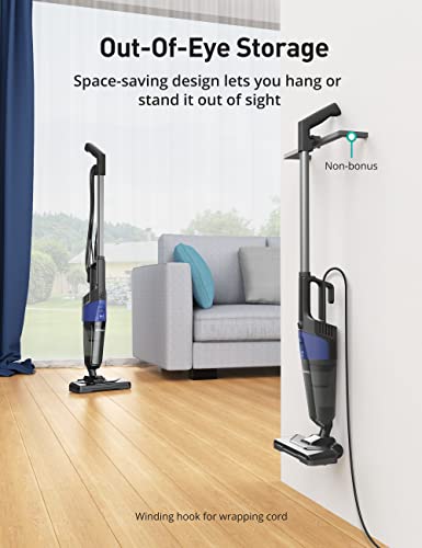 Aspiron Corded Stick Vacuum, Stick Vacuum Cleaner With 600W 20Kpa Powerful Suction & 0.88Qt Dust Cup And 32Ft Power Cord, 5-In-1 Handheld Lightweight Bagless Vacuum Cleaner Carpet And Floor For Pet #TOP6