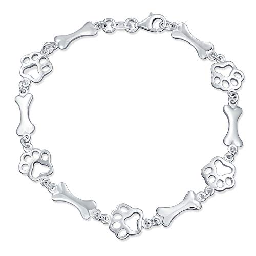Cadeau bff amoureux des animaux parure bracelet 7,5 pouces argent