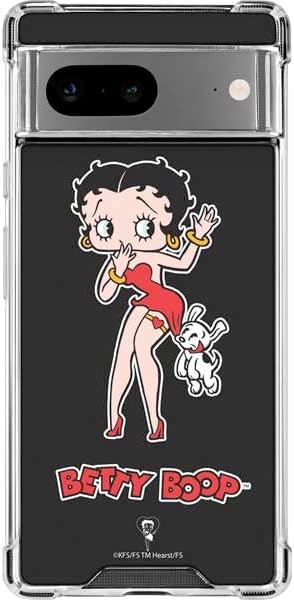 Skinit Clear Phone Case Compatible with Google Pixel 8 - Officially Licensed Betty Boop with Puppy Design