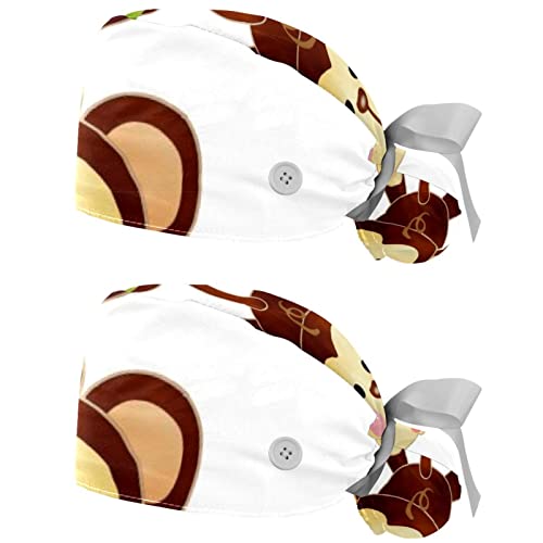 Casquettes de travail respirantes à motif singe anti-transpiration lot de 2