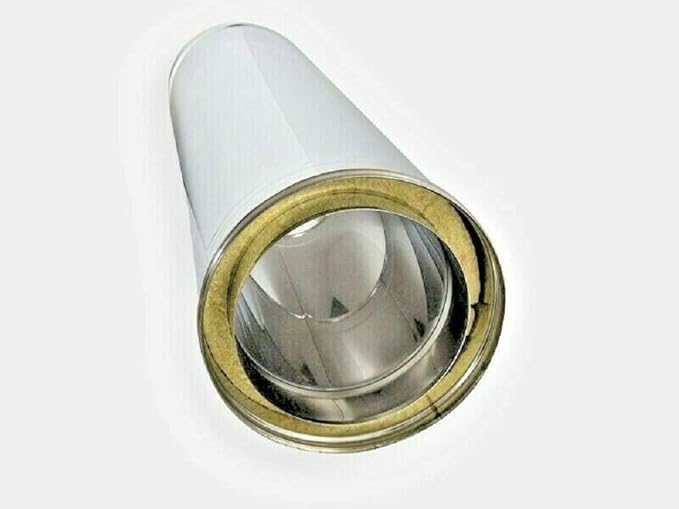 ODM Thermobrico - Tubo de doble pared de acero inoxidable aislado para conductos de humo 1 m - Diferentes tamaños - (Ø100/150)