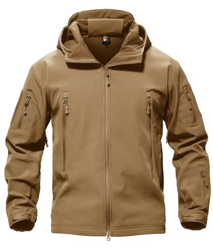 TACVASEN Men's Fleece Softshell Jacket Waterproof Winter Tac...