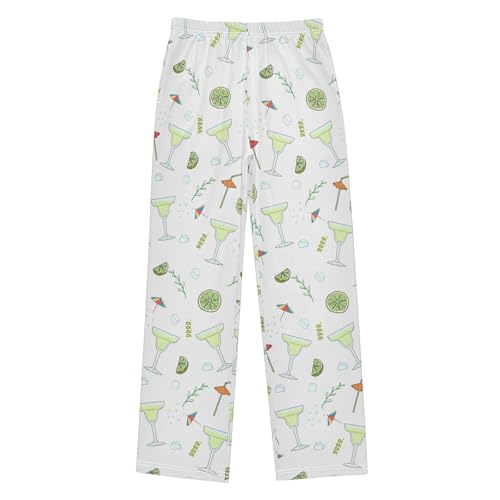 Cocktail Margarita Hand Drawn Boys Pants for Kids Jogger Pants with Pockets S-XL