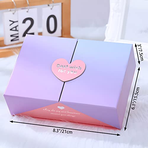 Ruifyray Purple Heart Shaped Gift Box With Lid And Bag, Medium Size Magnetic Box For Valentines, Wedding, Husband, Wife, Boyfriend, Girlfriend, Bridesmaid, Birthdays, Bridal Shower, Christmas #TOP1