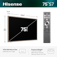 Hisense 75“ Hi-QLED S7 CanvasTV Series 4K UHD Google Smart Art TV (75S7SG, 2026 New) - 144Hz, Art Mode, Anti-Glare Panel, Dolby Vision HDR, Hi-Matte Display, Frame & UltraSlim Wall Mount Included — image 3