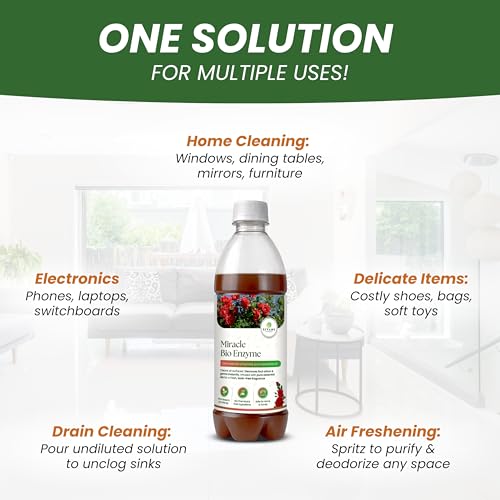 Image of Sivani Naturals Miracle Bio Enzyme Multi Surface Cleaner | Drain De Clogger & Air Cooler Cleaner | Safe & Effective