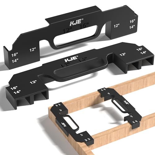 KJE 2-Piece 3 in 1 Framing Tool 12 14 16 On-Center Stud Spacer Framing Tool Cast Aluminum Stud Layout Jig for Walls Roofs Floors Ladders Altitude Craft Tool