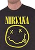 Nirvana T Shirt Flower Sniffin Band Logo Nevermind New Official Mens Black #1