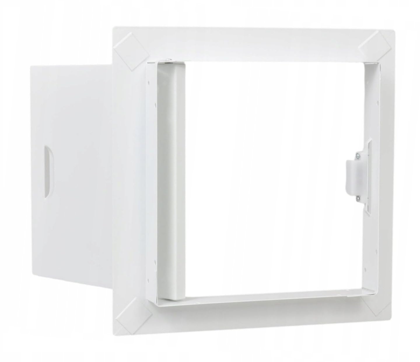 SYSTERM Puerta de inspección de acero para inspección y cobertura, cierre magnético, color blanco, tamaño a elegir (1, blanco, 30 x 50)