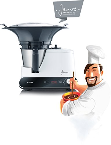 Severin KM 3895 James the Wondermachine All-in-one Küchenmaschine mit Kochfunktion (1050 Watt, 11 Funktionen) schwarz… – Bild 3