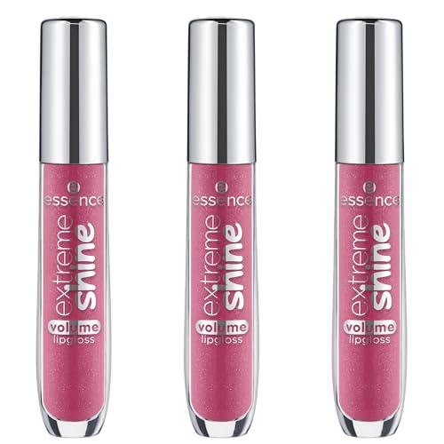 Gloss à lèvres essence extreme shine volume, 13, rose, brillant, éclatant de fraîcheur, translucide, vegan, sans huile, sans conservateurs, sans parabènes, lot de 3 (3 x 5 ml)