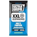 UltraGrime Multi-Purpose XXL Wet Wipes - Multi-use Hand Wipes - Heavy-Duty Dirt & Grime Cleaning for Home, Cars,Tools, Equipment, Kitchen & Surfaces - Plastic-Free Soft Cleaning Cloths (Pack of 40)