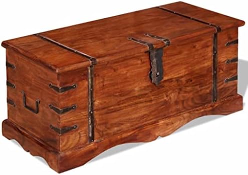 VidaXL - Baúl de almacenamiento de madera para maletero, mesa aux...