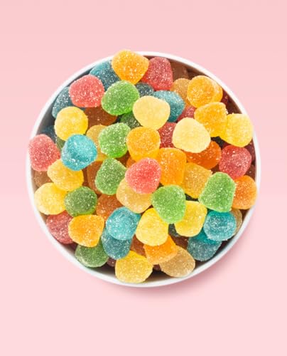 Vidal Golosinas. Gomitas Azúcar. Caramelos de goma con cobertura de azúcar y delicioso sabor a frutas variadas como:limón,plátano,naranja,manzana,fresa y frambuesa.Sin gluten ni grasa.Bolsa1 kg