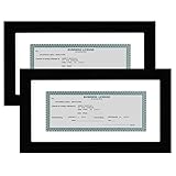 Photo Gallery americanflat business license frame in nero con vetro infrangibile per parete e tavolo, 5 x 10 confezione da 2 Photo Gallery americanflat business license frame in nero con vetro infrangibile per parete e tavolo, 5 x 10 confezione da 2