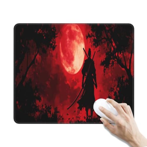 China Mouse Mat Small Gaming Mouse Pad 14.1 x 11.8 Inch, Waterproof Small Mouse Mat Mousepad with Non-Slip Rubber Base, Gaming Desk Mat for Office Accessories, Decor, Gifts (360x300x3 mm, Warrior)