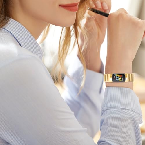 Correa metálica ajustable para Fitbit Charge 5 y 6 miniatura 6