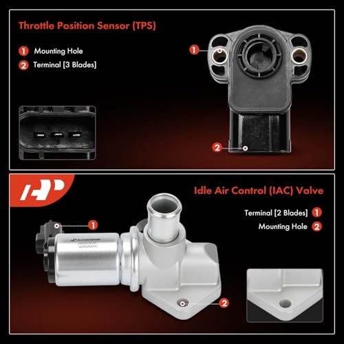 A-Premium Idle Air Control Valve IAC + Throttle Position Sensor TPS [4.6] by A-Premium - Image 3