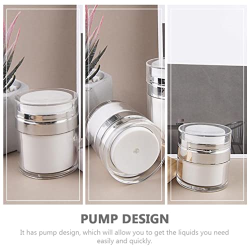 Luxshiny Frascos De Bomba Vazios De 3 Peças Dispensador De Loção Para Frasco De Creme A Vácuo Bomba