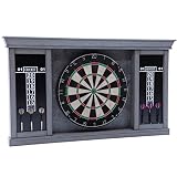 Neconcet Dartboard and Cabinet Set: Sisal Dartboard with Self Healing Bristles and Accessories- Mult