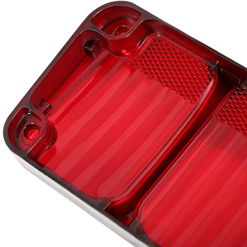 HECASA Lower Tail Light Assembly Compatible with 1972 Oldsmobile Cutlass/442/Cutlass Supreme Tail Lamps W/O Bulbs Red Lens & Silver Housing LH & RH 2Pcs by HECASA - Image 8