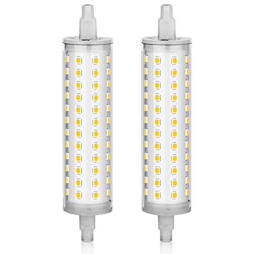 KINDEEP 2pcs 118mm R7S LED Bulb 75W-100W Halogen Equivalent, AC 110V-130V, J Type R7S Base, Daylight White 6000K, Not Dimmable, 2-Pack