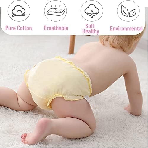 Miniatura 6 de 4 Pcs Baby Bloomers for Toddler Girls Newborn Diaper Covers for Girls Cotton Briefs Shorts Underwear