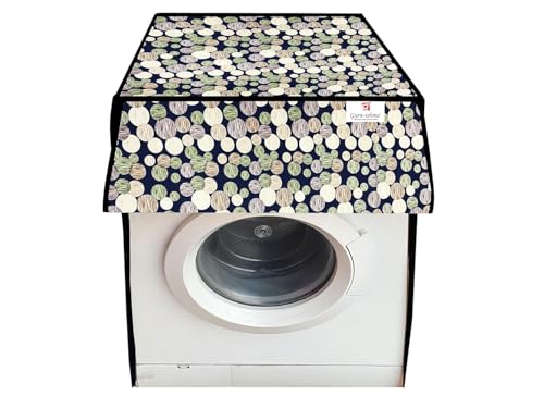 Image of Front Load Fully Automatic Washing Machine Cover for 8.5kg to 10kg | Waterproof & Dustproof Polyester Cover with Zip Closure | Suitable with Samsung, IFB, LG, Bosch & More (67 x 67 x 87 cm)