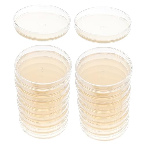 HOMOCONO 20 Pcs Nutrient Agar Plate Agar Plates for Laboratory Experiment Pre- Poured Growth Dishes Laboratory Agar Plates Petri Dish Growth Agar Plates Prepoured Agar Plates Egg