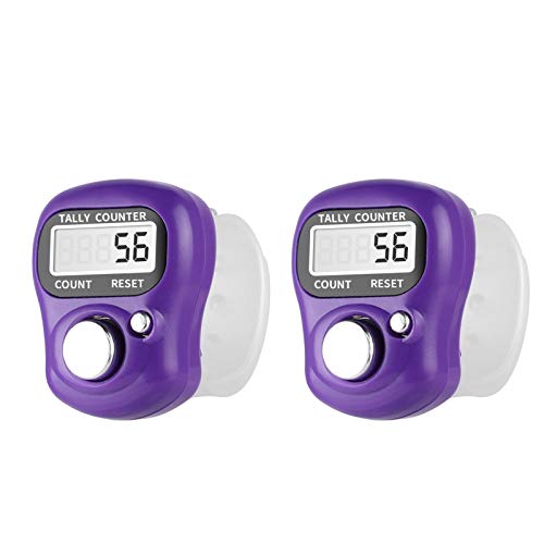 Uzinb Mão útil ecrã digital tecer croché Amigurumi roxo/verde Stich fila contador