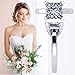 NANA Jewels-Silver 8.00mm (3.00ct) Princess Cut Zirconia Lucita Solitaire Ring-Platinum Plated-Size 5.5