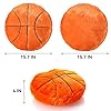 Plush Basketball Pillow Sports Basketball Throw Pillow Fluffy Couch Pillows Room Decoration Soft Cushion with Sports Ball Design 15.7 Inches #2