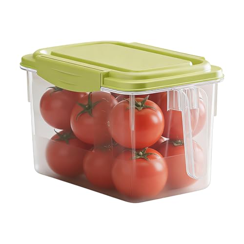 Conteneurs de stockage pour réfrigérateur – Boîte de rangement de fruits de 4,5 L, récipient de conservation des aliments avec couvercle transparent, solution de rangement de cuisine pour les familles