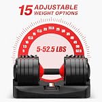Adjustable Dumbbells Set of 2 for Home Gym Fitness Free Weights Set - Image 2