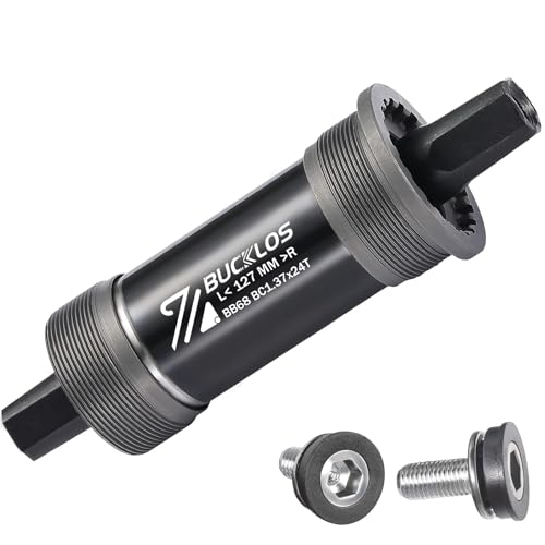BUCKLOS Bike Square Taper Bottom Bracket - 68/80/90/100/110/120x110.5 113 116 118 122.5 127 140 152 156 166 174mm Bicycle BSA Brackets for Mountain/MTB/Road/Fat Bike/Ebike