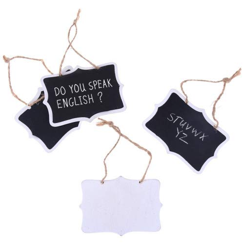 37YIMU 12 pezzi mini lavagna lavagna in legno