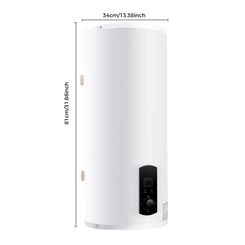 Calentador De Agua Eléctrico De 60 Litros Para Montaje En Pared Vertical, Termo Eléctrico Con Depósito De Agua Caliente Para Baño Y Cocina