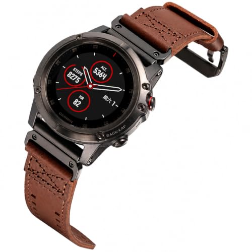SMITHA ���U�[�E�H�b�`�o���h Garmin�AQuickFit 20 22 26mm�ɑΉ� �ō��i���̃O���C�����U�[�����p�X�g���b�v Fenix 9/8/7/6/5�AEpix�AForerunner�AInstinct�ATactix�AEnduro�ADesc