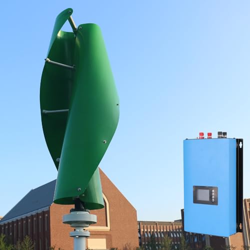 Cadinor Windkraftanlagen-kit 2000 W, 24V/48V/96V AC, Windturbine mit Netzwechselrichter, Windgenerator für Haushalte, Städte und Industrie, Greener (mit Netzwechselrichter, 48V)