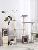 Cat Tree Cat Tower HYABi 51 inch cat Tree cat Tower deformable cat Apartment sisal Grab Pole Cat...