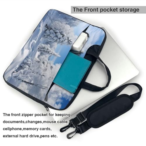 Bolso bandolera para laptop KHiry con diseño invernal miniatura 3