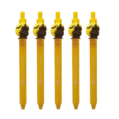 5PCSノベルティジェルペンハロウィーンハロウィーン漫画ジェルペン子供の学生大人のライティングジャーナリングスクールスタッタリーサプライライティング楽器