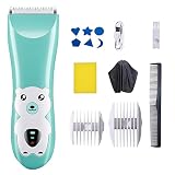 Tkekruh Cortador de Pelos para Bebé,Cortapelos para niños,tranquila sin cordón Cortapelos Kit,recortador de pelo inalámbrico,Cortadora de pelo...