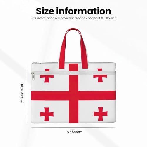 Flag Of Georgia Canvas Document Bag Briefcase For Professionals And Executives4