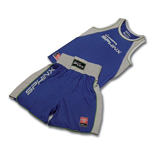 Boxe short et débardeur mixte Kenneth J Lane bleu M pour entraînement de pugilato